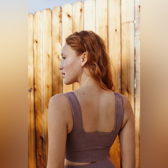 NWOT Good Karma Square Neck Sports Bra - Picture 2 of 6